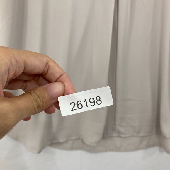 New Max Studio size 2X Gray Split Neck Soft Flowy Popover Blouse Office Work - Picture 9 of 9